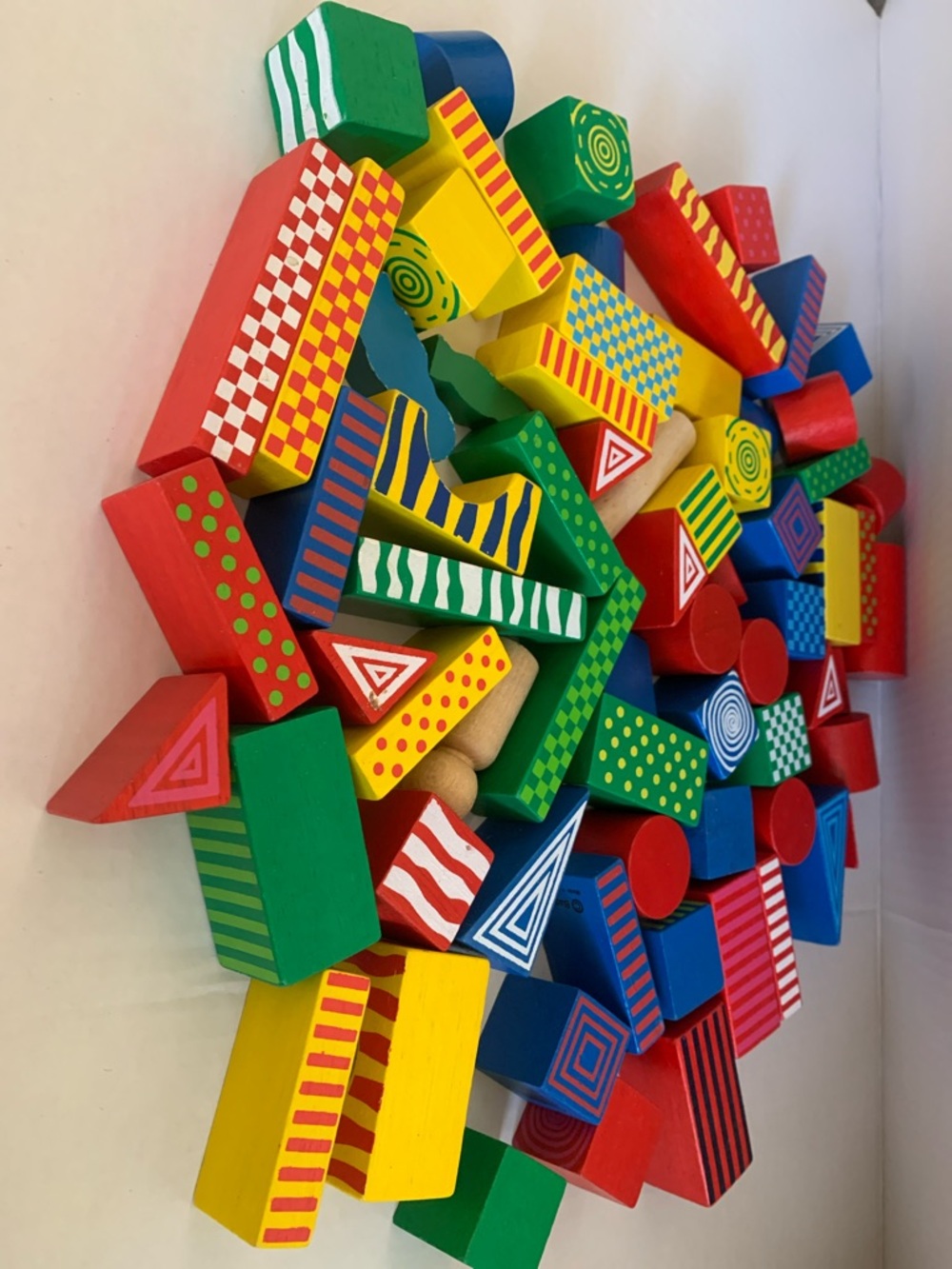Colorful Wooden Building Blocks Set